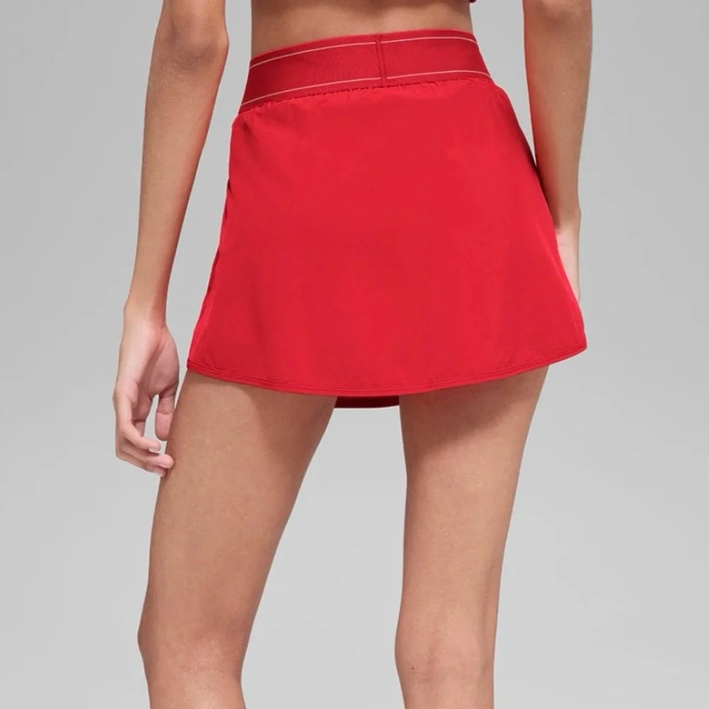 Alo Match Point Tennis Skirt NWT Bright Red
